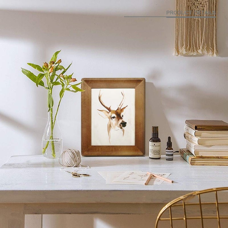 icheesday 8x10 Picture Frames,Brown Rustic Wood Frame with Glass Front, Display 10x8 inch Photos for Table Top Display and Wall Mounting - Image 5